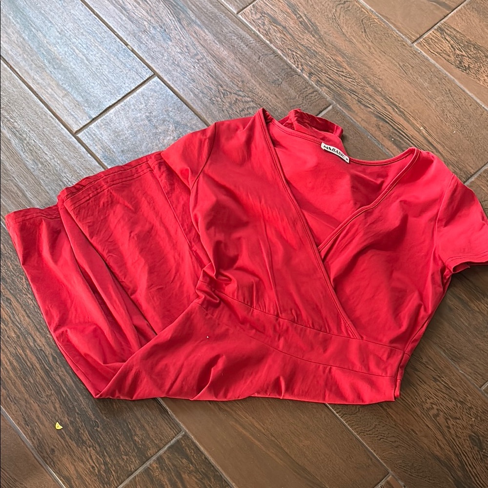 Red Wrap Top